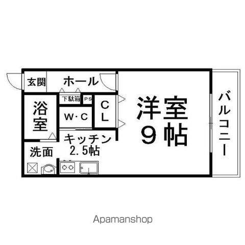 クールラピュタ(1K/3階)の間取り写真