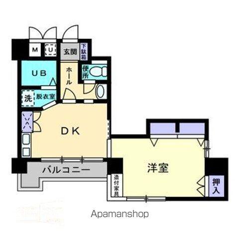 ドリームスクェアーかやまち(1DK/3階)の間取り写真