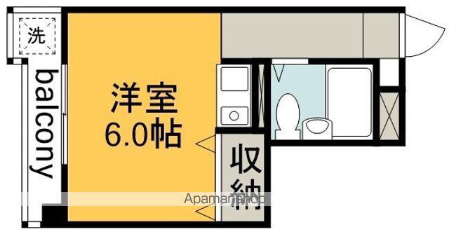 倉林マンション(ワンルーム/4階)の間取り写真