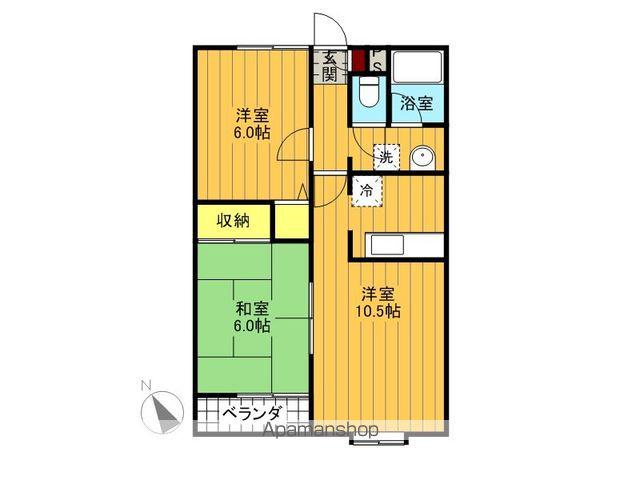 ウエスタンシティ(2LDK/2階)の間取り写真
