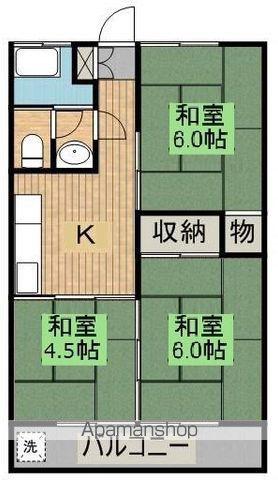 コーポ富士(3K/2階)の間取り写真