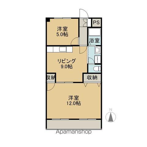 大恵第3マンション(2DK/1階)の間取り写真