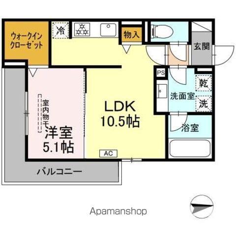 D-ASTRO(1LDK/2階)の間取り写真