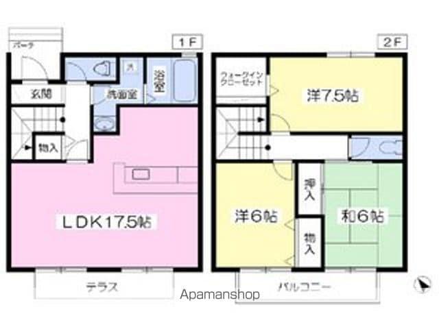 ロイヤルガーデンⅡ(3LDK/1階)の間取り写真