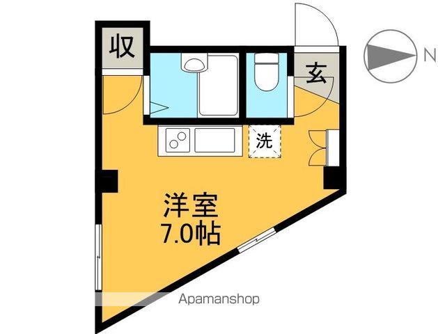 トライアングル筆山(ワンルーム/2階)の間取り写真