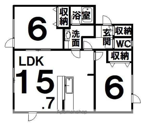 メゾンドグレ(2LDK/1階)の間取り写真