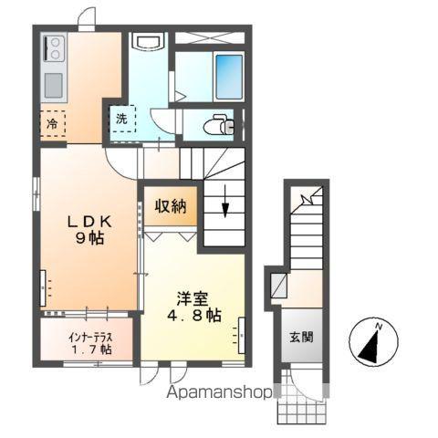 ESPIGAS(1LDK/2階)の間取り写真