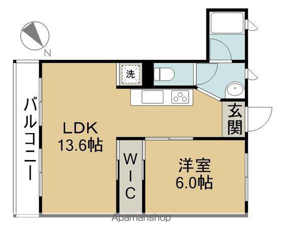 大長マンション(1LDK/2階)の間取り写真