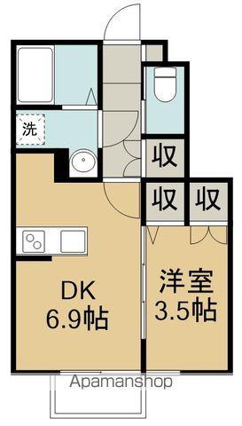 コンフォール萩野町Ⅰ(1DK/1階)の間取り写真