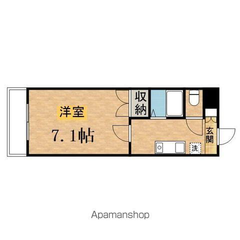 HILLSL・R(1K/4階)の間取り写真