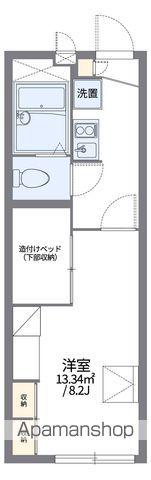 レオパレスHG E3ラムパート(1K/2階)の間取り写真