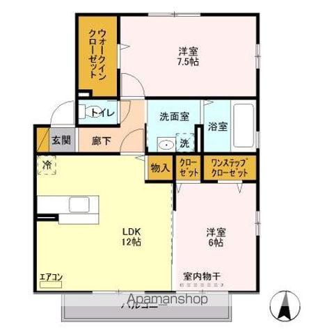 やまぼうし(2LDK/2階)の間取り写真