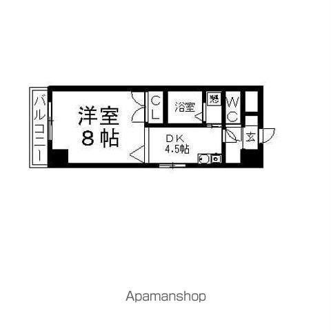 ラヴィアン名駅(1DK/4階)の間取り写真