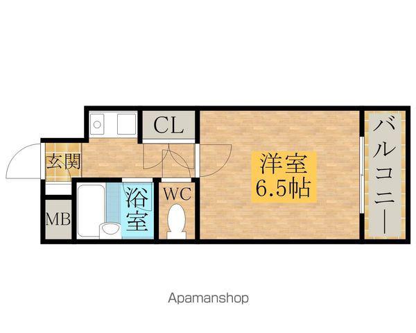 マンションコスモス(1K/4階)の間取り写真