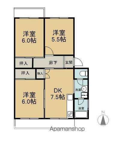 セントラル瑞穂(3DK/3階)の間取り写真