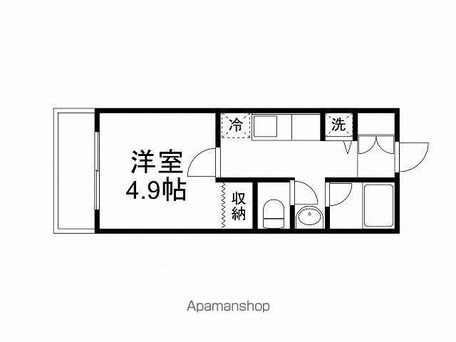 パレイシャル生駒3(1K/3階)の間取り写真
