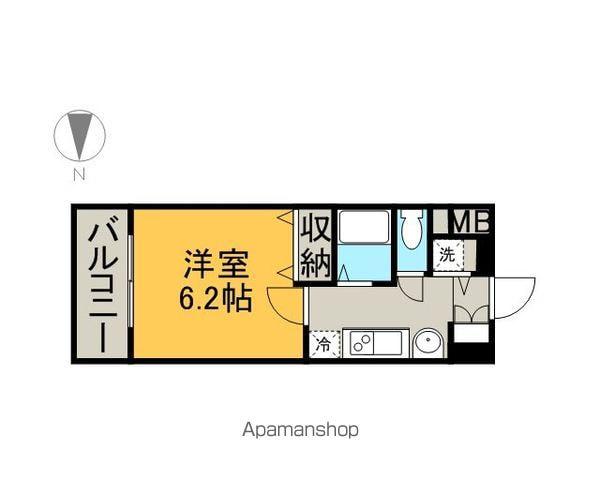 プレサンス名古屋城前ラバンカ(1K/4階)の間取り写真