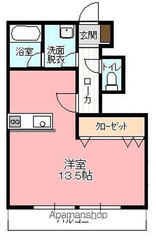 ルミエールC(ワンルーム/1階)の間取り写真