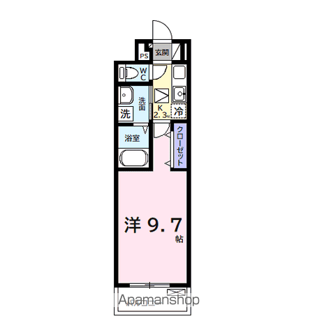 メゾンドール(1K/1階)の間取り写真