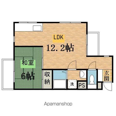 ダイヤモンド聖蹟(1LDK/2階)の間取り写真