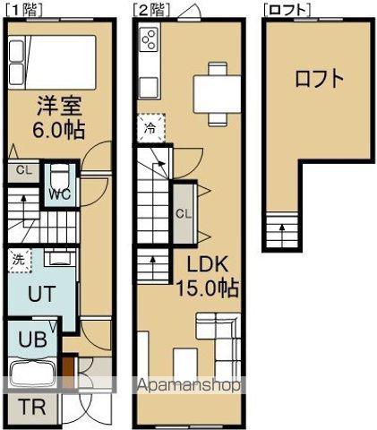 ARCHI(1LDK/1階)の間取り写真