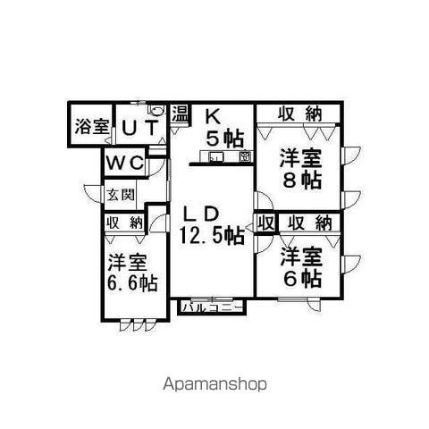 セルシオ共栄館(3LDK/1階)の間取り写真