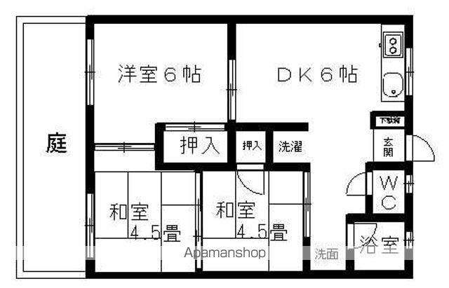 エンゼルハイツ花園(3DK/1階)の間取り写真