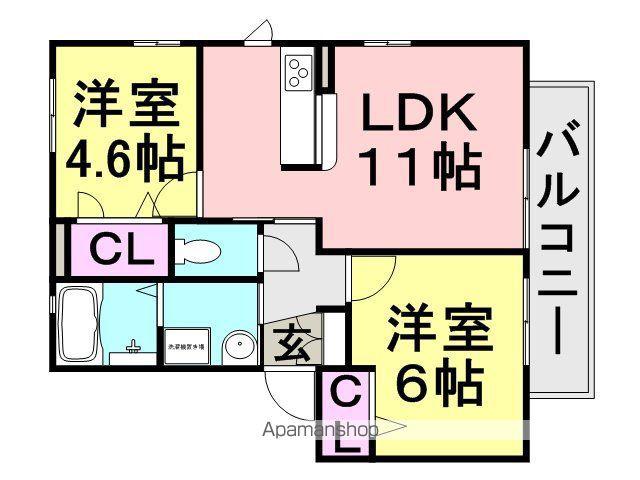 ENTT(2LDK/2階)の間取り写真