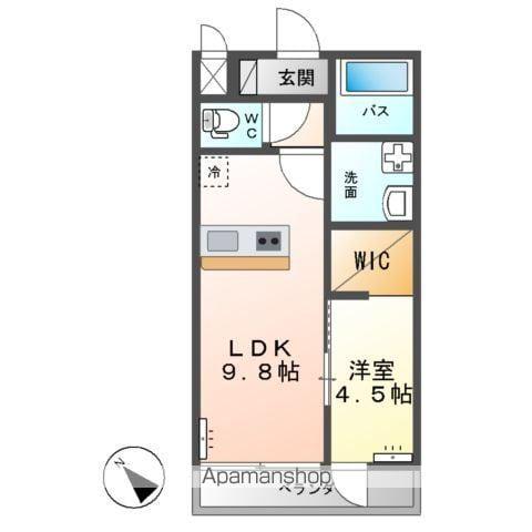 メゾン・ド・セイワB(1LDK/2階)の間取り写真