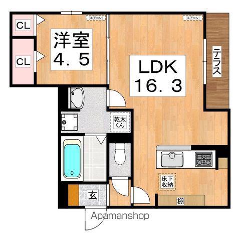CLASHIST平野西ノース(1LDK/1階)の間取り写真