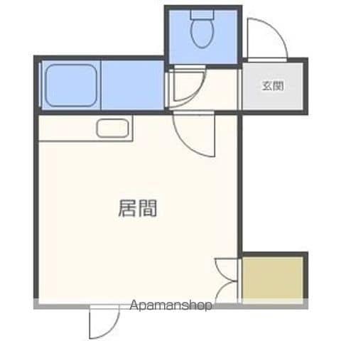 ヒュース平岸B棟(ワンルーム/1階)の間取り写真