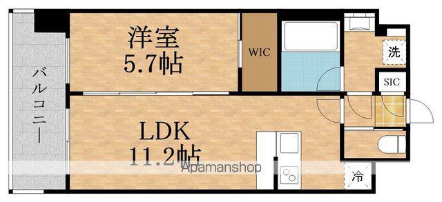 GRAND CASA SHIN-OSAKA サウス(1LDK/3階)の間取り写真