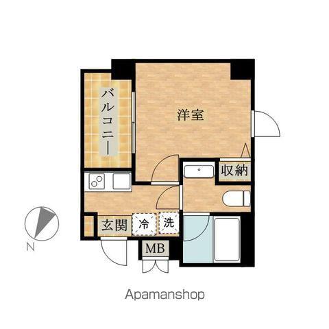 ルクシェール横濱吉野町(1K/9階)の間取り写真