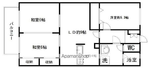 菅原レジデンスⅡ(3DK/1階)の間取り写真