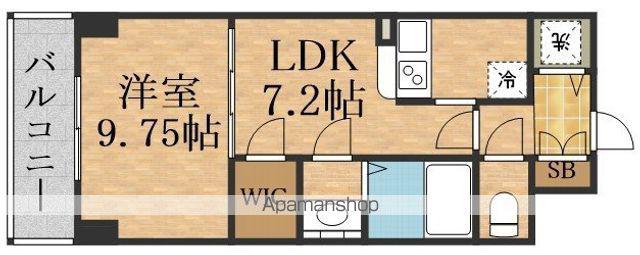 NORDEN TOWER SHIN-OSAKA ANNEX(1LDK/19階)の間取り写真