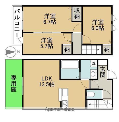 ブルーメゾンヤスイ(3LDK)の間取り写真