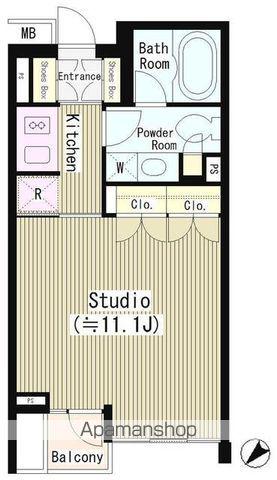 ル・シヤージュ神宮前(ワンルーム/1階)の間取り写真