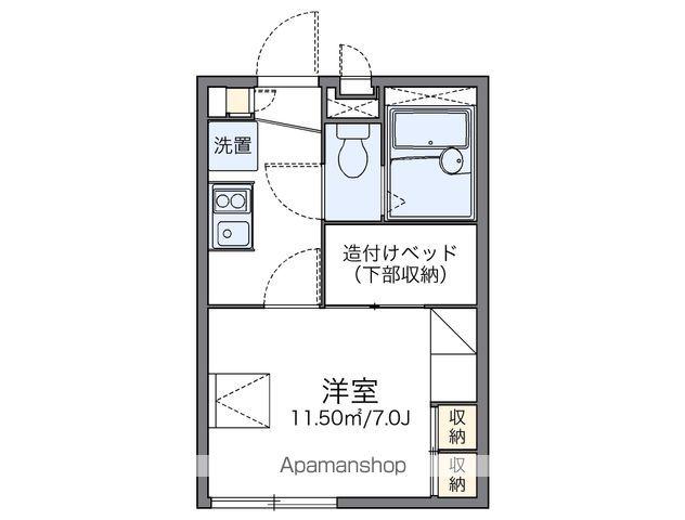 レオパレスシャルマン東雲(1K/2階)の間取り写真