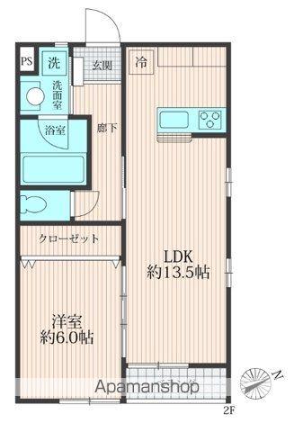 プリマヴェーラ2(1LDK/2階)の間取り写真