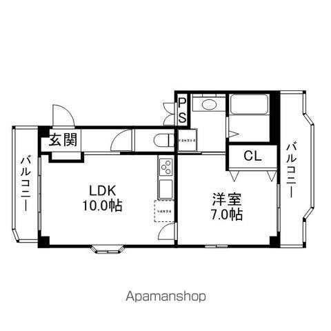 マンションVENW(1LDK/1階)の間取り写真