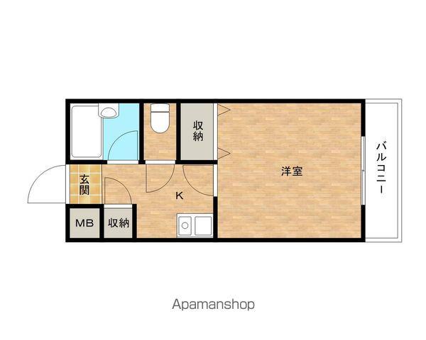 クレアーレ(1K/4階)の間取り写真