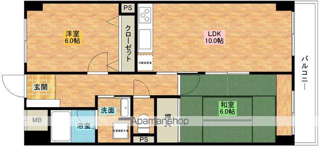 光明池サニーハイツ(2LDK/1階)の間取り写真