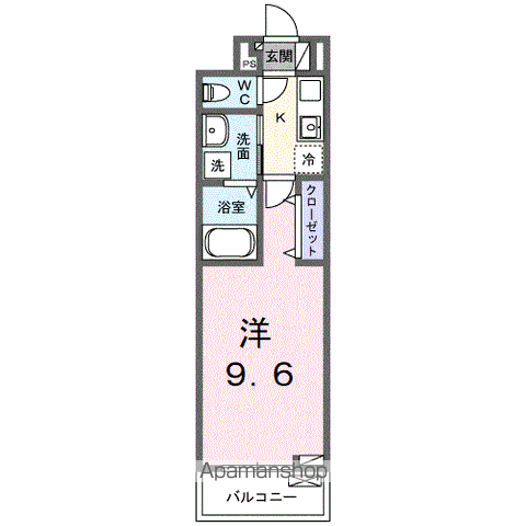 スプレンドーレ(1K/2階)の間取り写真