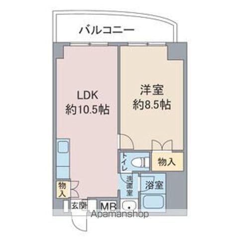 ライフステージ徳川(1LDK/5階)の間取り写真
