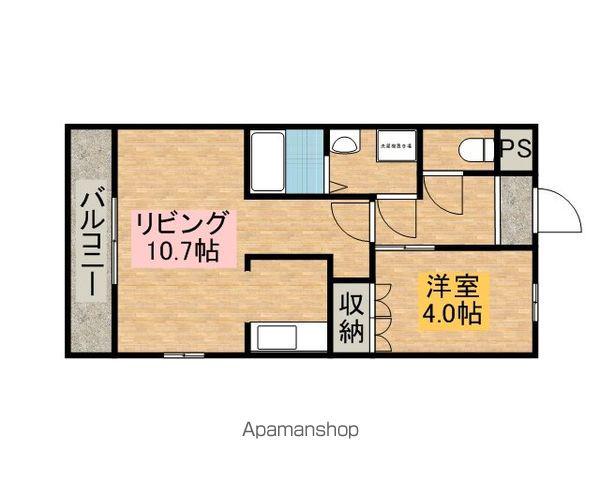 プレイス・メゾン(1LDK/1階)の間取り写真