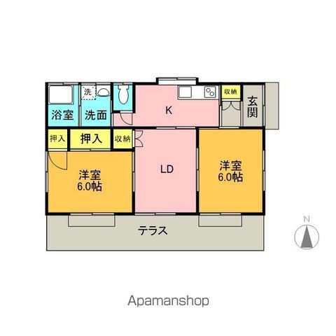 常磐線 勝田駅 徒歩22分 1階建 築41年(3K)の間取り写真