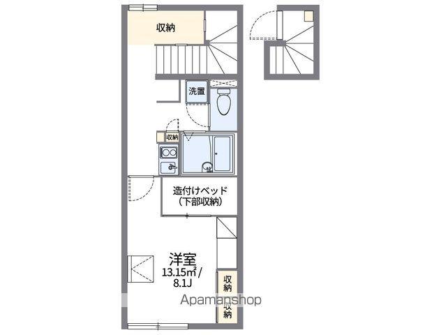 レオパレスパストラルウィンド(1K/2階)の間取り写真