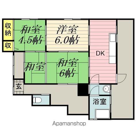 久大本線 夜明駅 徒歩19分 1階建 築73年(4DK)の間取り写真