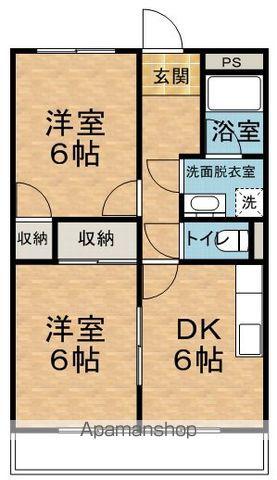 モンターニュ横山(2DK/3階)の間取り写真