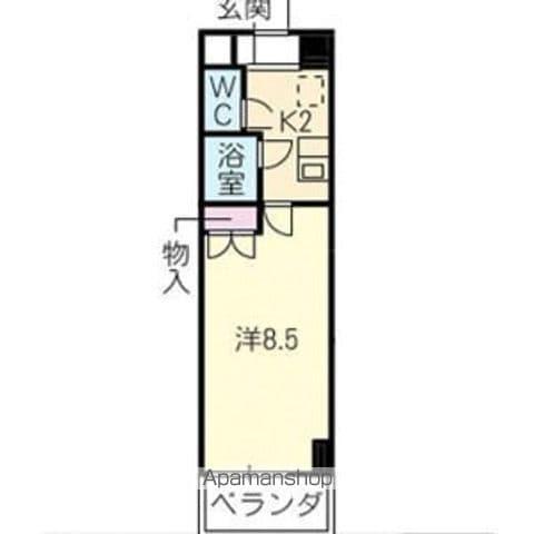 キャッスル一社(1K/5階)の間取り写真